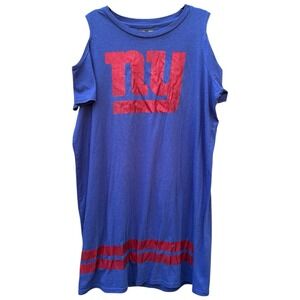 New York Giants Women's Blue Logo T-Shirt Dress XL NFL Team Apparel